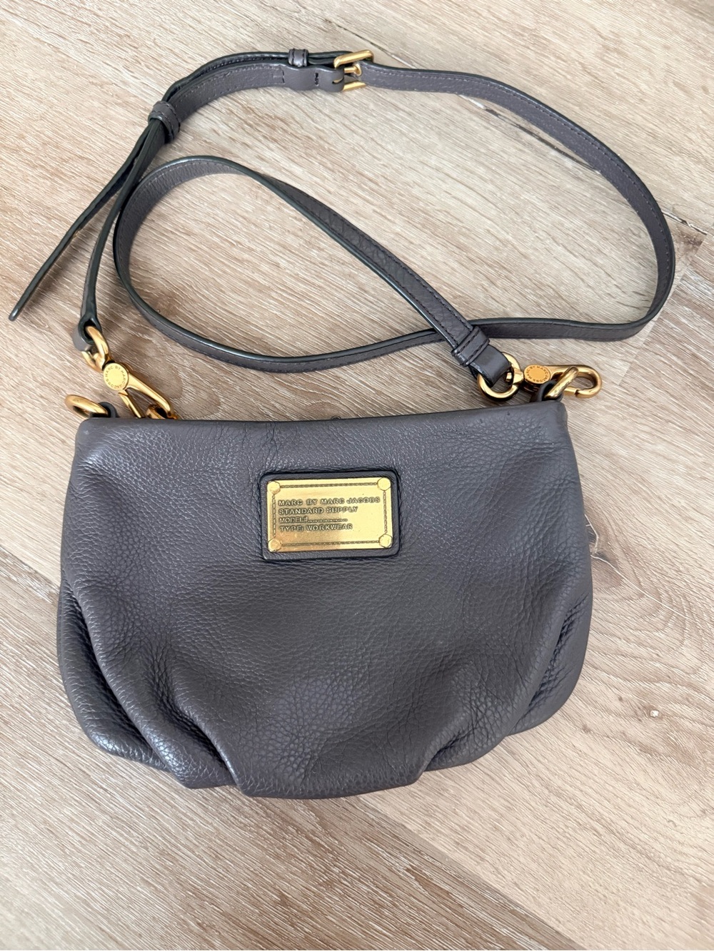 Marc by Marc Jacobs Standard Supply Gray Leather Crossbody Bag